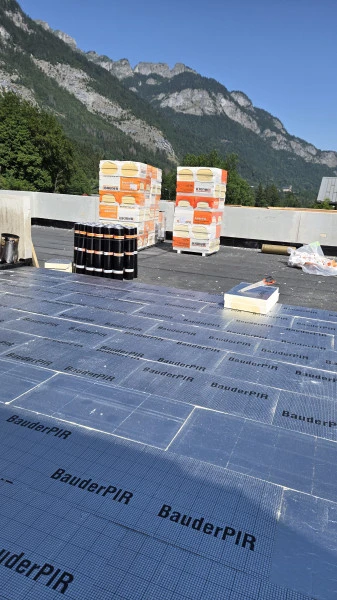Toiture terrasse en cours de réalisation 