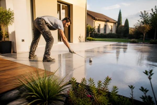 Entreprise étanchéité résine décorative terrasse Hières-sur-Amby