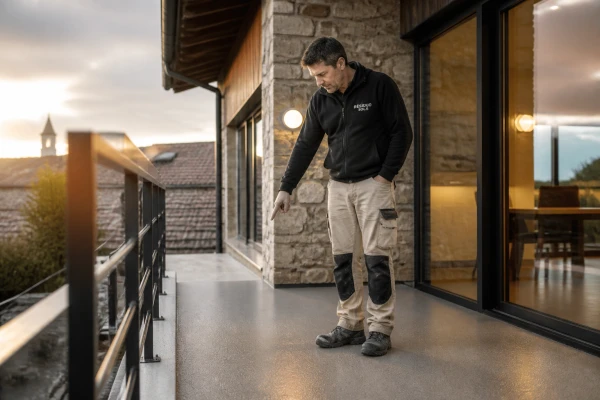 Pose étanchéité neuve terrasse accessible Les Abrets en Dauphiné